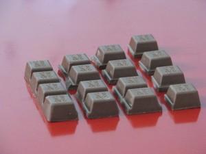Broken-up chocolate bars symbolising parallel download of packages