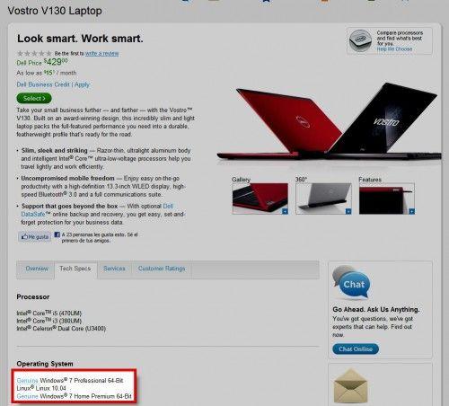 Dell Vostro V130 con Ubuntu… en Estados Unidos