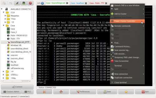 PAC Manager, un gestor gráfico de conexiones SSH