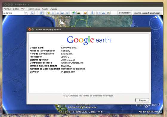 Instalar Google Earth 6.2 en GNU/Linux. Mejorar su apariencia en Ubuntu