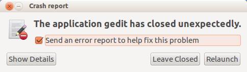 Desactivar la ventana emergente de informe de fallos en Ubuntu 12.04