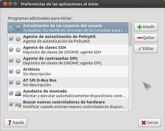 Cómo activar la opción de Aplicaciones al inicio en Ubuntu 12 04