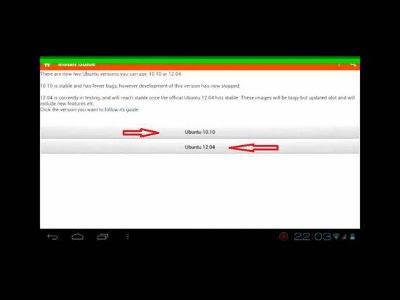 Cómo instalar Ubuntu12.04 en dispositivos Android con Ubuntu Installer