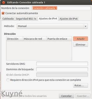 Como cambiar el servidor DNS y la dirección IP en Ubuntu