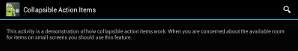 Android SherlockActionBar: opciones de menú desplegables