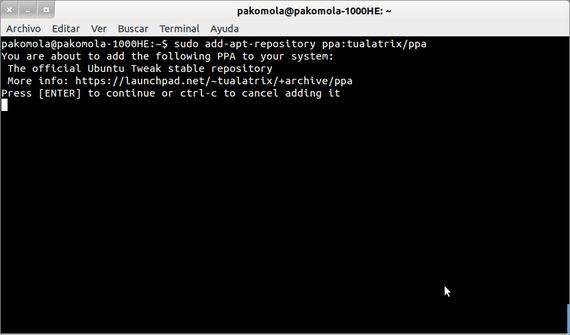 Cómo instalar ubuntu-tweak en Ubuntu 12.04