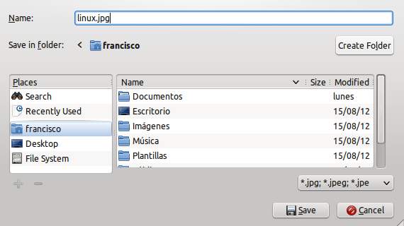 Utiliza el selector de archivos de KDE en Firefox