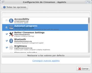 Configuración de Cinnamon
