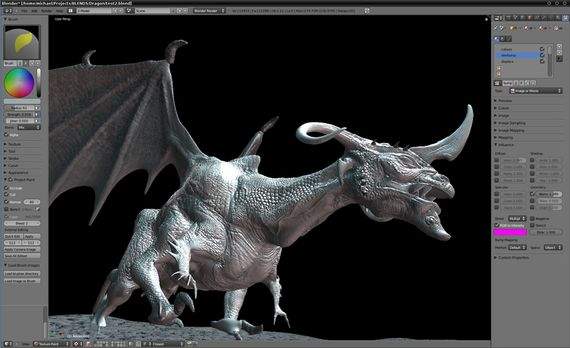 Blender 2.64a, modelado, animación y creación de gráficos tridimensionales.