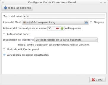 Configuración de Cinnamon