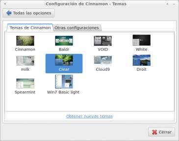Configuración de Cinnamon