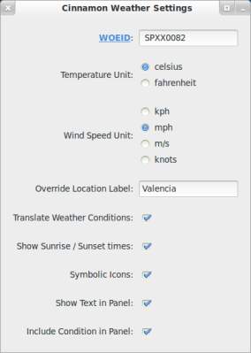 Instalar en el panel de Cinnamon un applet con información del clima