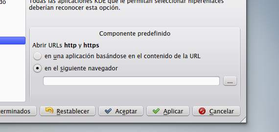 Configurando las aplicaciones predeterminadas en KDE