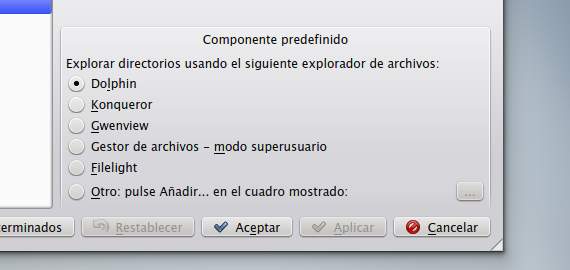 Configurando las aplicaciones predeterminadas en KDE