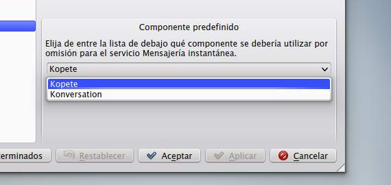 Configurando las aplicaciones predeterminadas en KDE