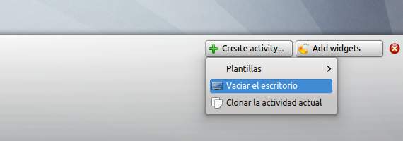 Creando actividades en KDE
