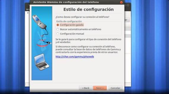 Wammu sincroniza teléfonos móviles con Ubuntu