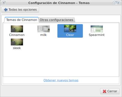 Poniendo Cinnamon en Azul