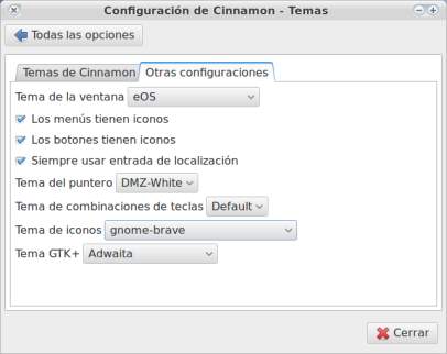 Poniendo Cinnamon en Azul