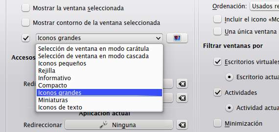 Configurando el cambiador de tareas de KDE