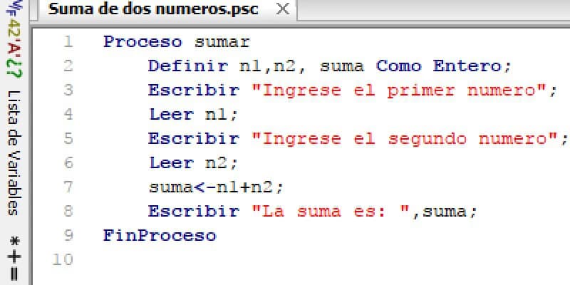 pseudo codigo ejemplo
