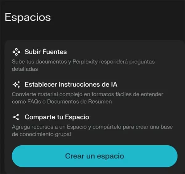 espacios-Perplexity-ia
